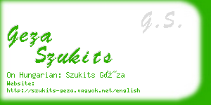 geza szukits business card